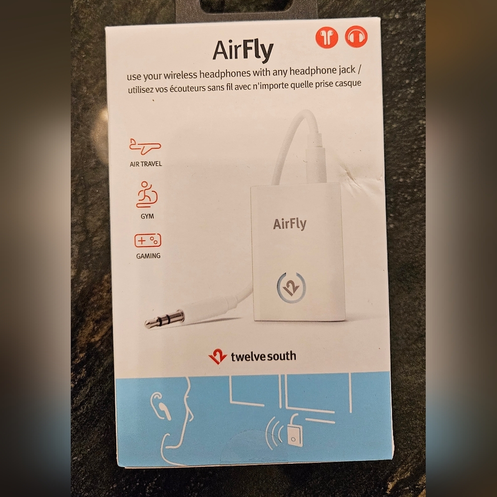 White Wireless Audio Adapter for Cell Phones